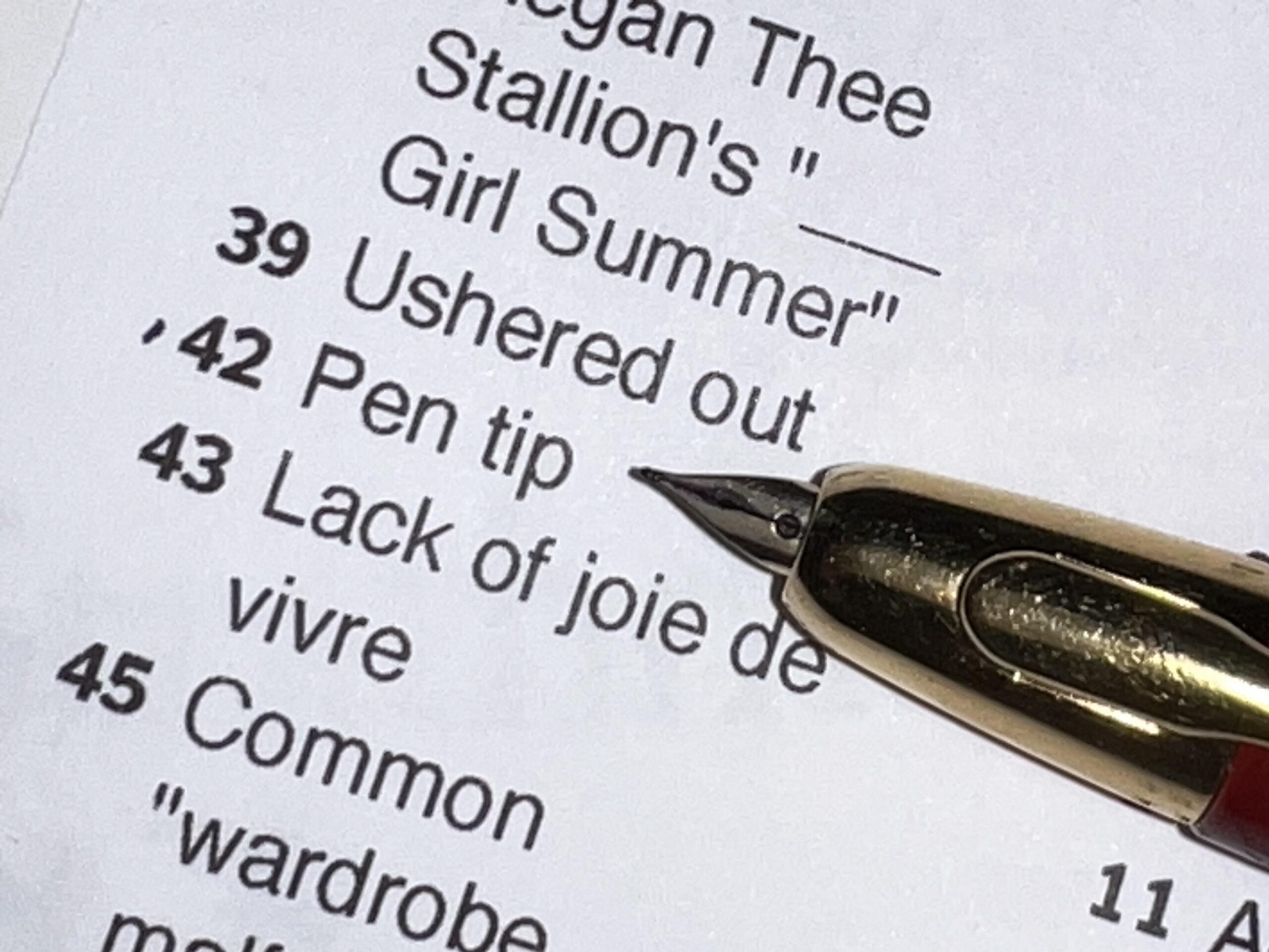 It s Always Exciting When I Can Get A Clue In The NYTimes Crossword R fountainpens
