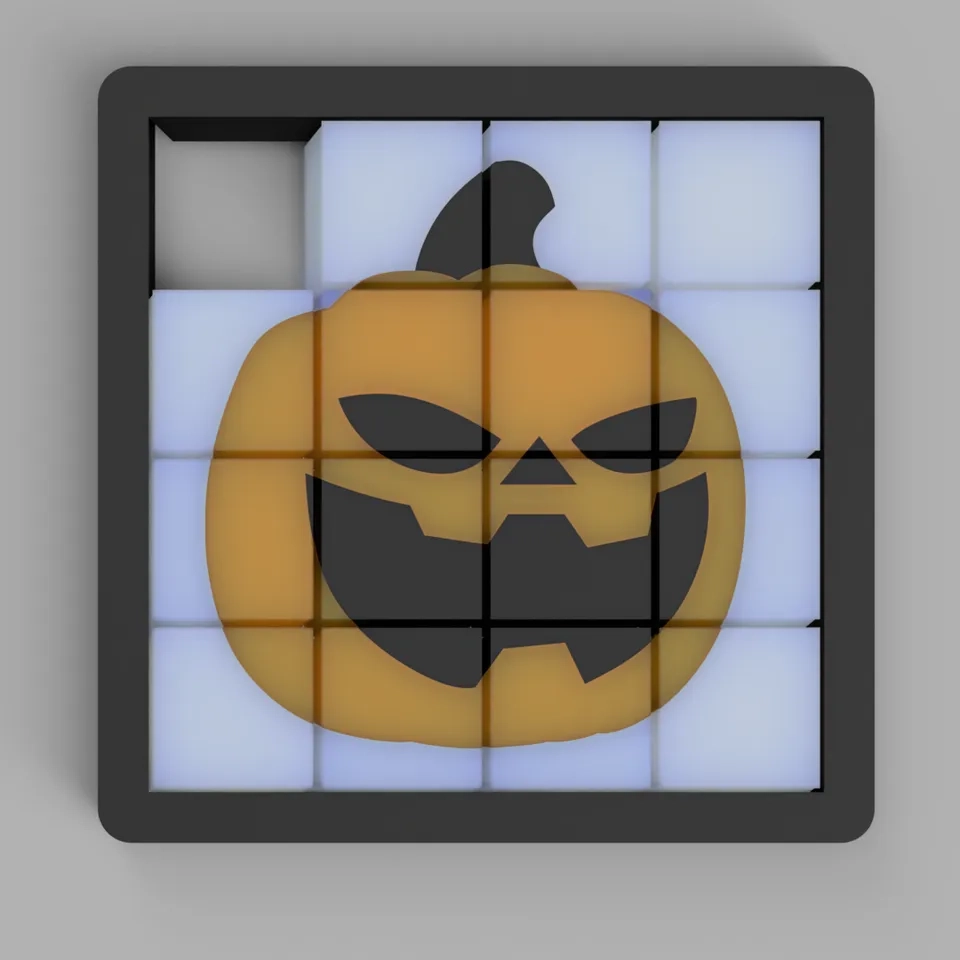 Jack O Lantern Slider Puzzle By JMakes3D Download Free STL Model Printables