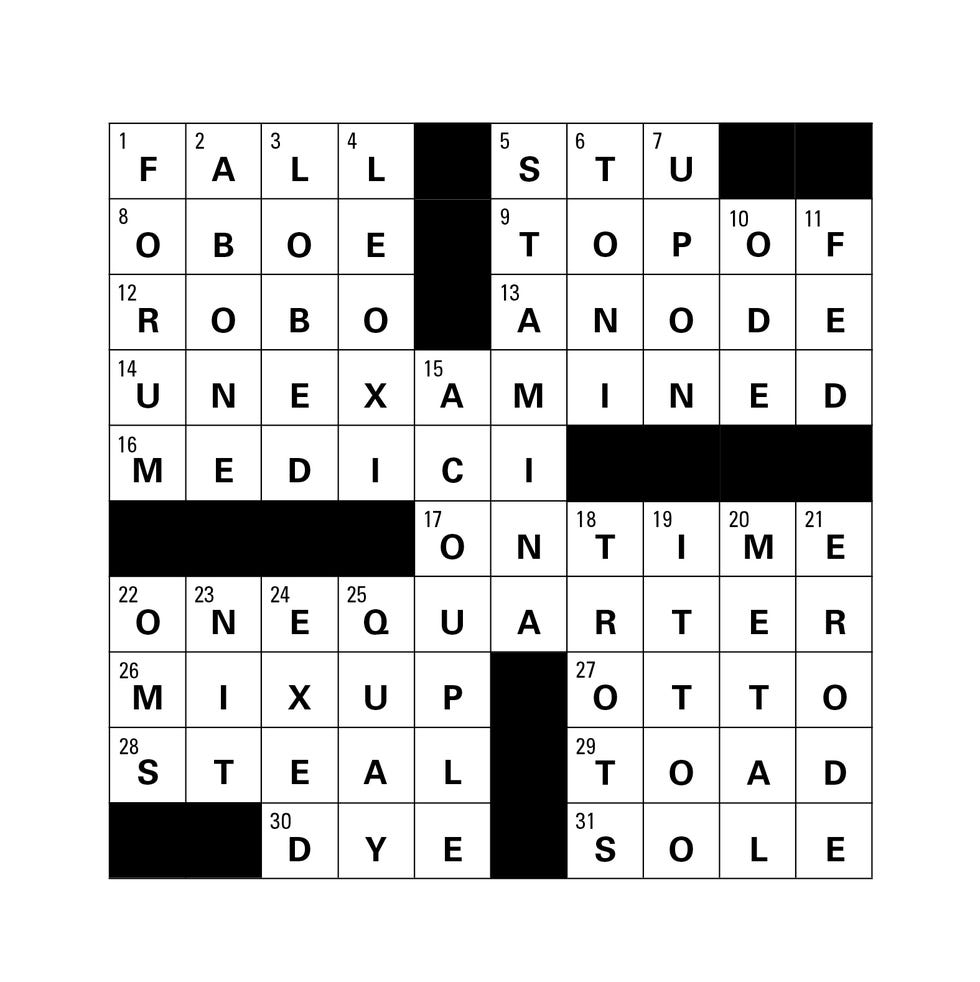January 2025 Prevention Crossword Answer