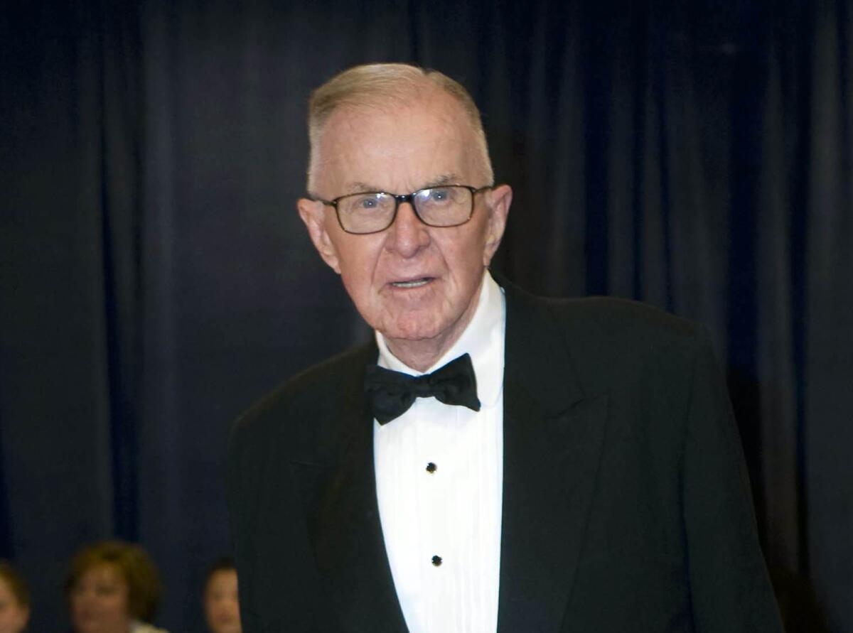 John McLaughlin Center Of Influential TV Pundit Chat Show The McLaughlin Group Dies At 89 Los Angeles Times