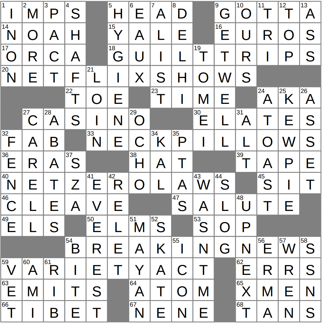 LA Times Crossword 13 Apr 26 Monday LAXCrossword