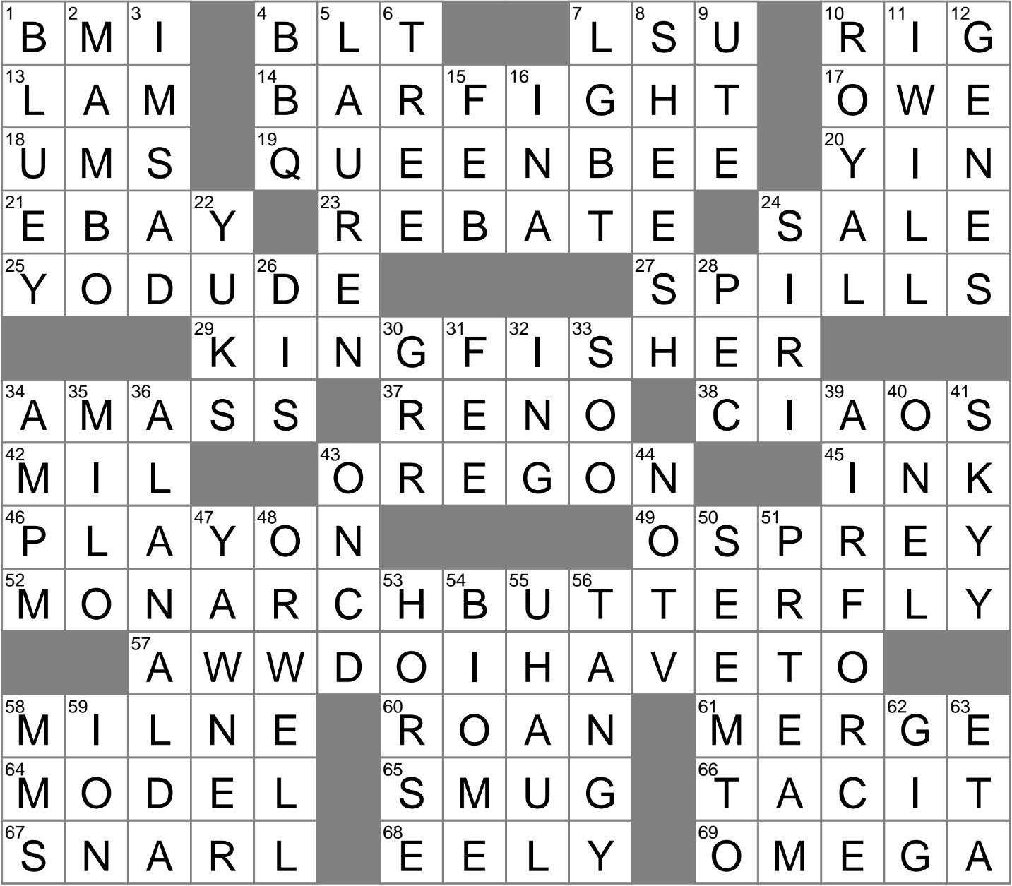 LA Times Crossword 13 Aug 25 Wednesday LAXCrossword