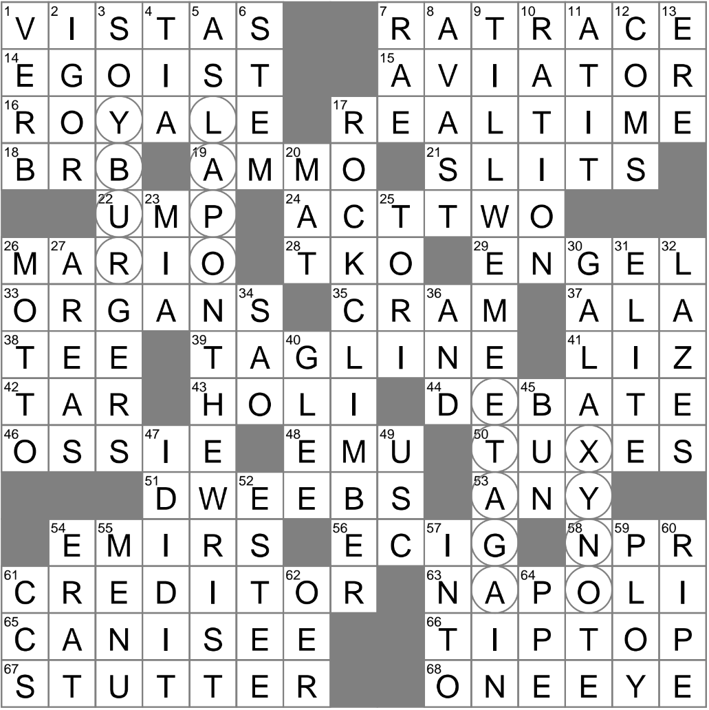 LA Times Crossword 16 Apr 25 Wednesday LAXCrossword