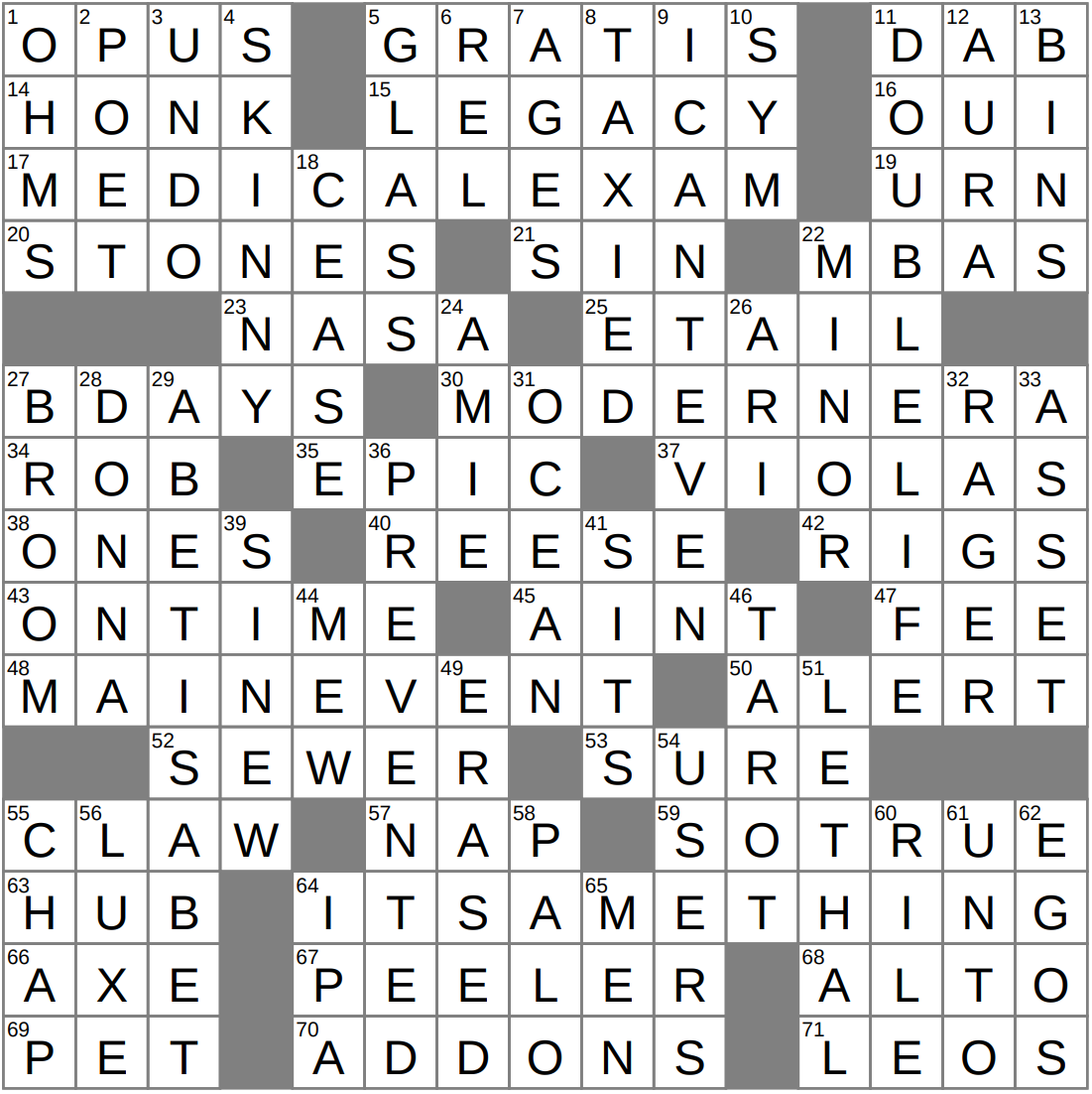 LA Times Crossword 16 Mar 26 Monday LAXCrossword