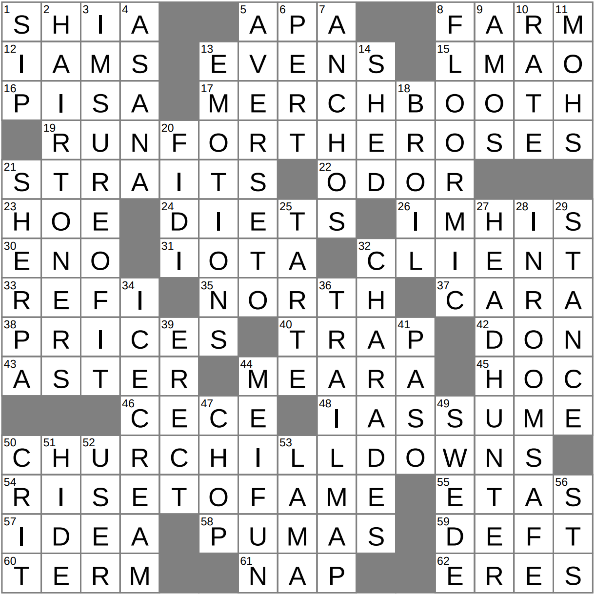 LA Times Crossword 2 May 26 Saturday LAXCrossword