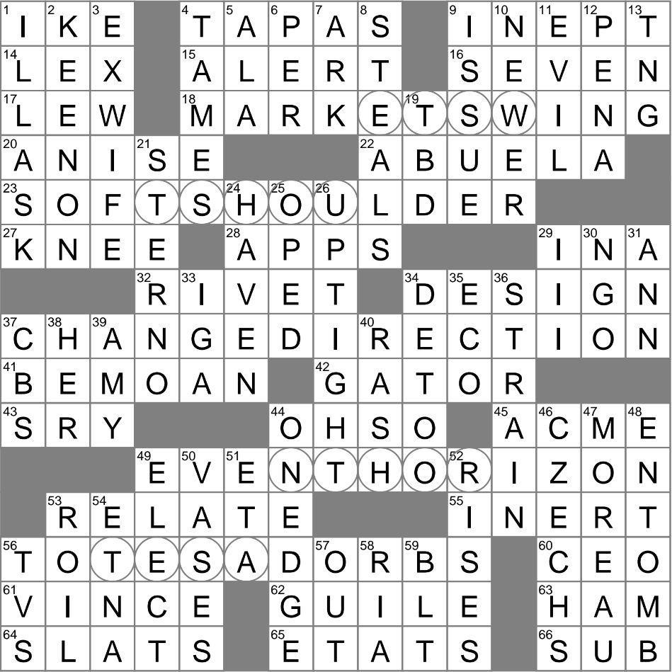 LA Times Crossword 23 Jan 24 Tuesday LAXCrossword