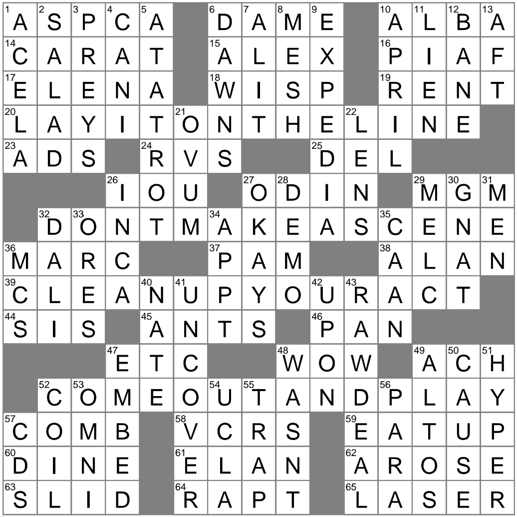 LA Times Crossword 25 Aug 25 Monday LAXCrossword