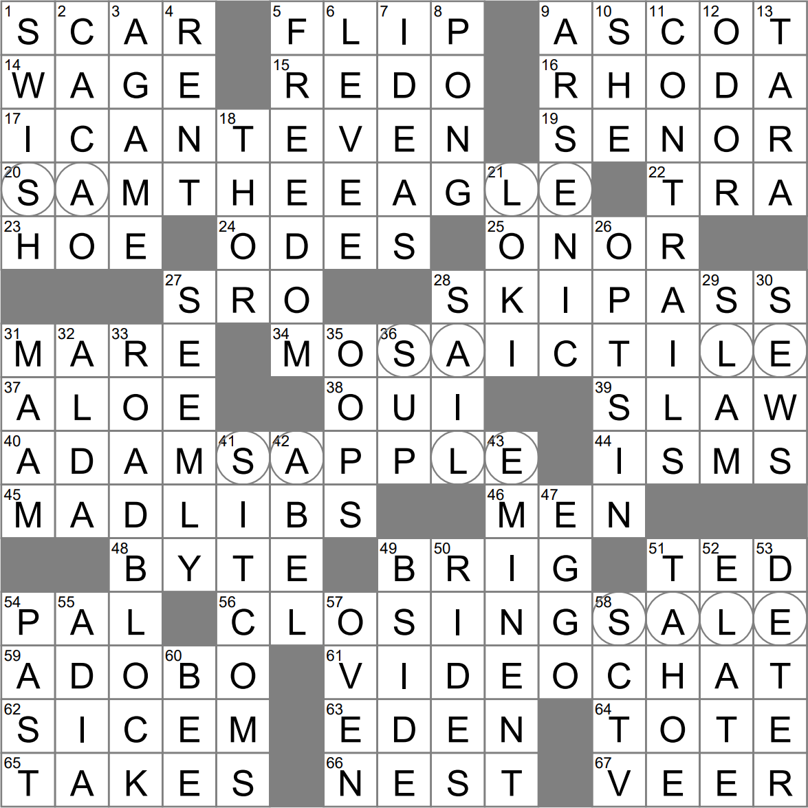 LA Times Crossword 4 Apr 23 Tuesday LAXCrossword