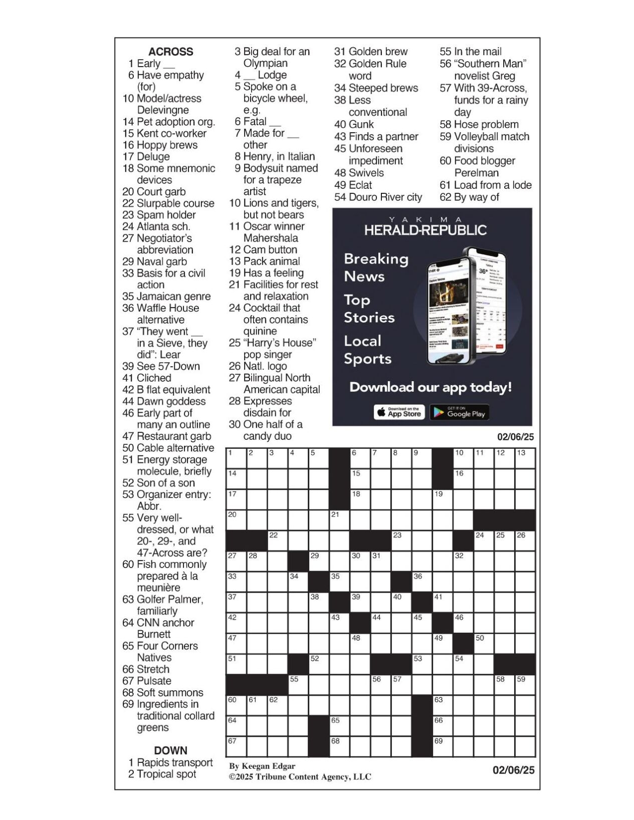 LA Times Crossword Feb 6 2025 Crosswords Yakimaherald