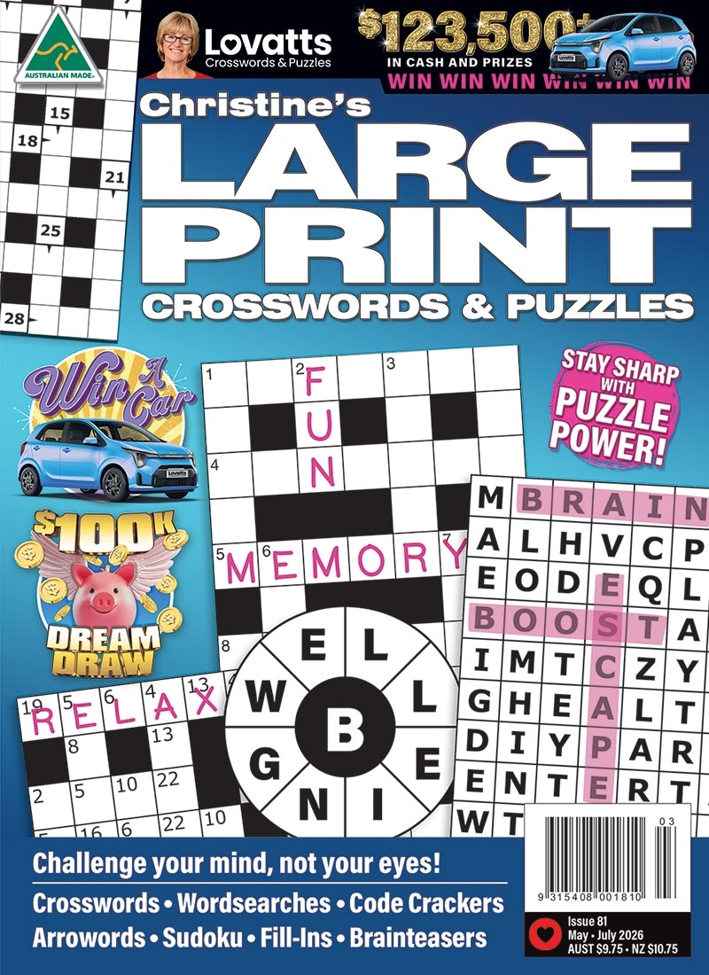 Large Print Crosswords Magazine Lovatts Crossword Puzzles Games Trivia