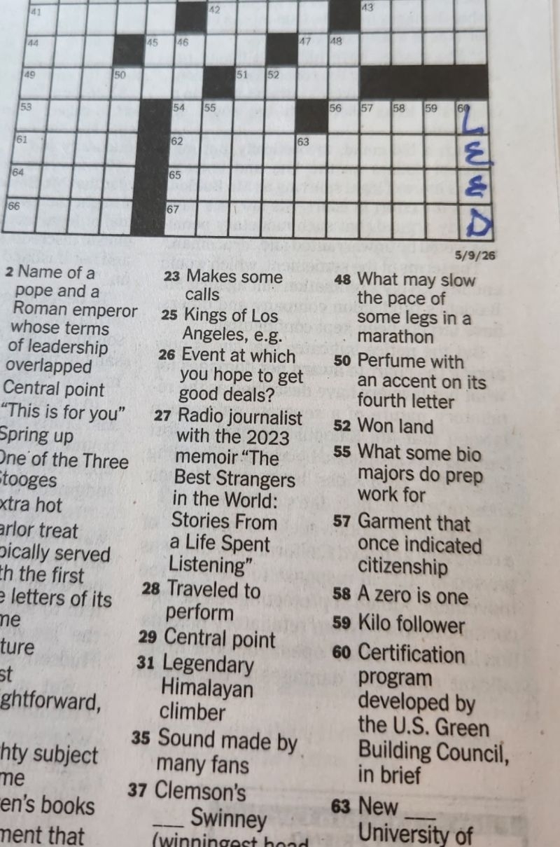 LEED Made The NYT Crossword I Started Building What Would Become The Green Building Movement At ASTM In 1991 The U S Green Building Council Came In 1993 LEED In 2000 None Of