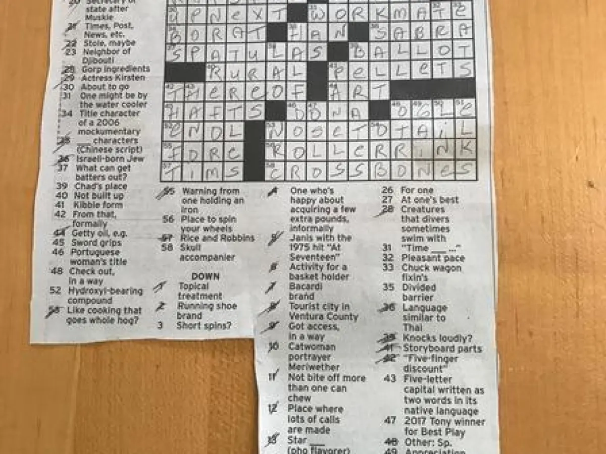 Let Inga Tell You NYT Crossword Can Really Be A Puzzle San Diego Union Tribune