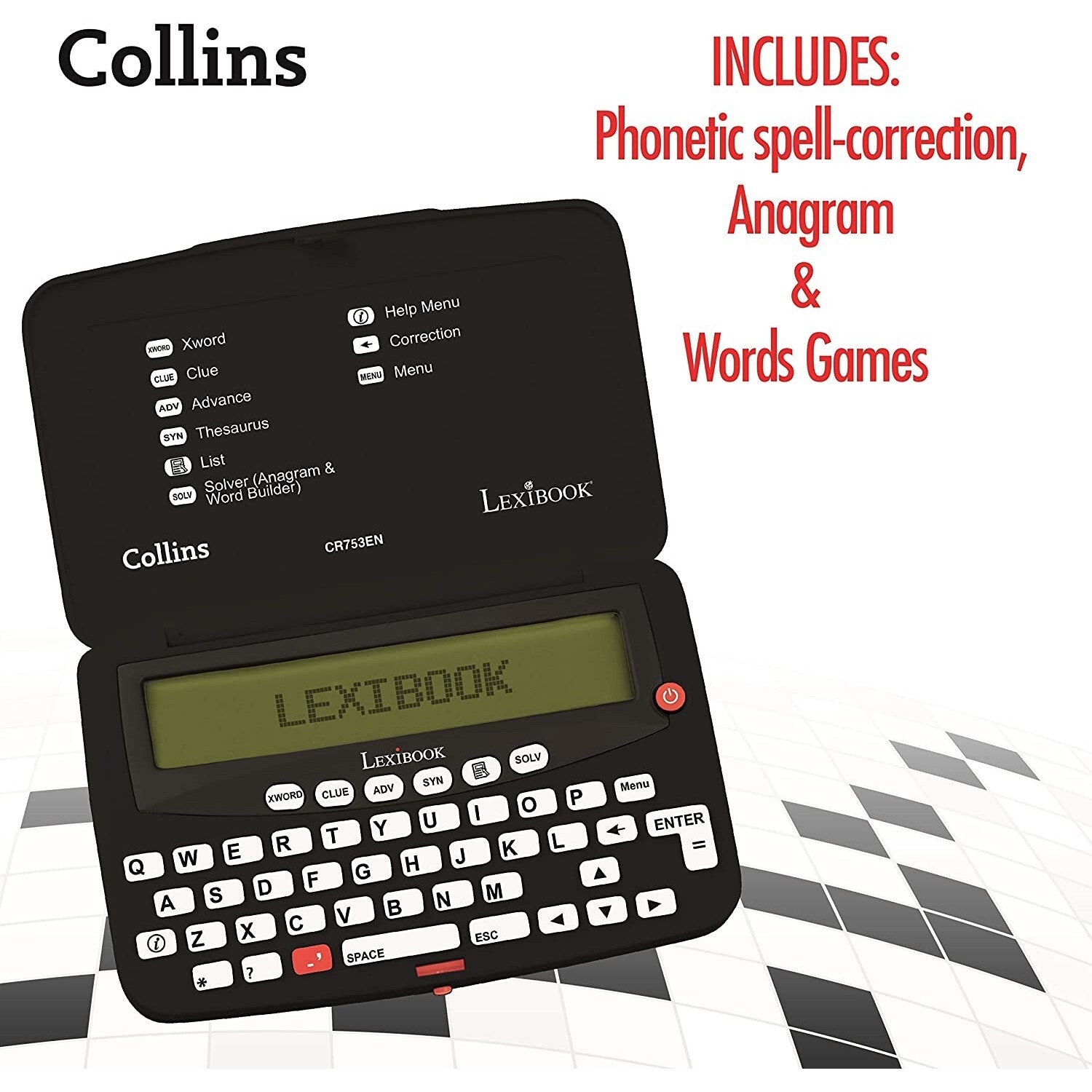Lexibook Collins Bradfords Electronic Crossword Solver Calculator Black CR753EN 3380743088150 EBay UK