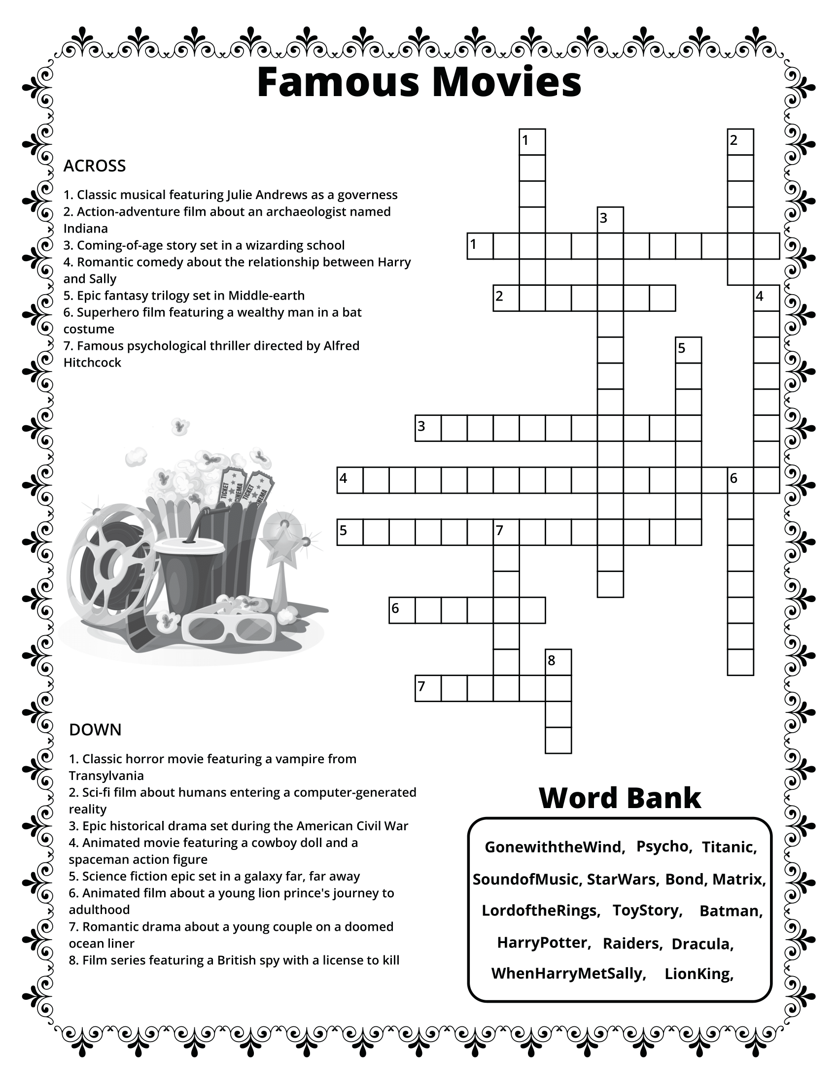 Making Movies Word Search Puzzle