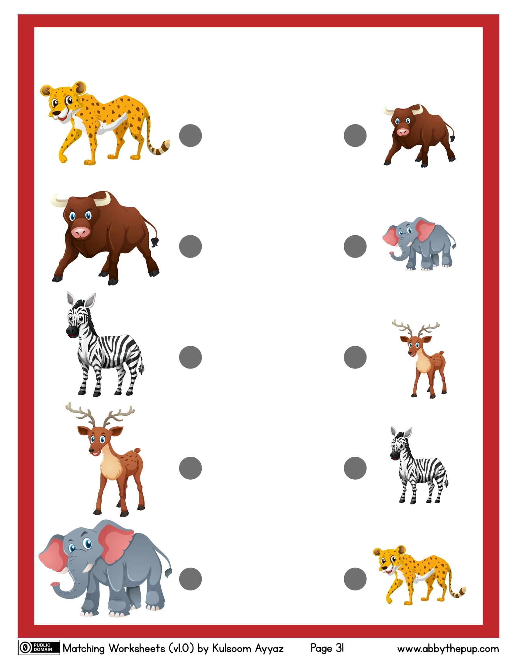 Match Parent With Baby Worksheet Free Printable Worksheets