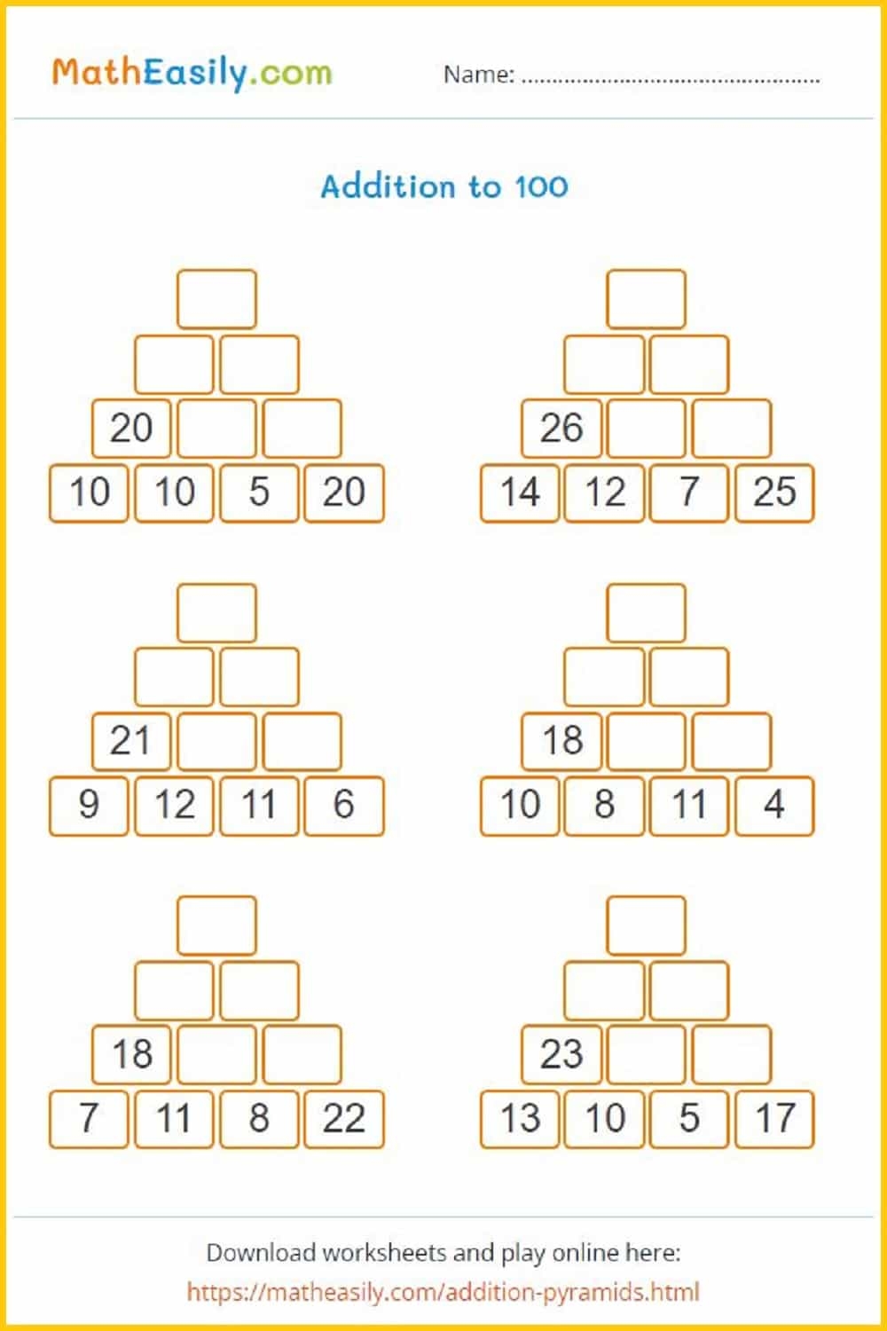 Math Puzzle Games ONLINE Printable