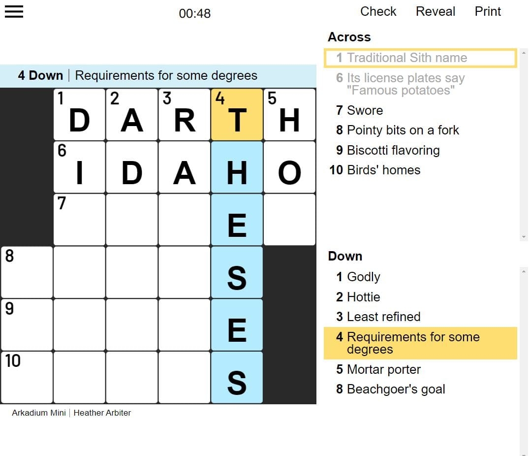 Mini Crossword Play Online For Free Arkadium Mini Crossword Play Online For Free Arkadium