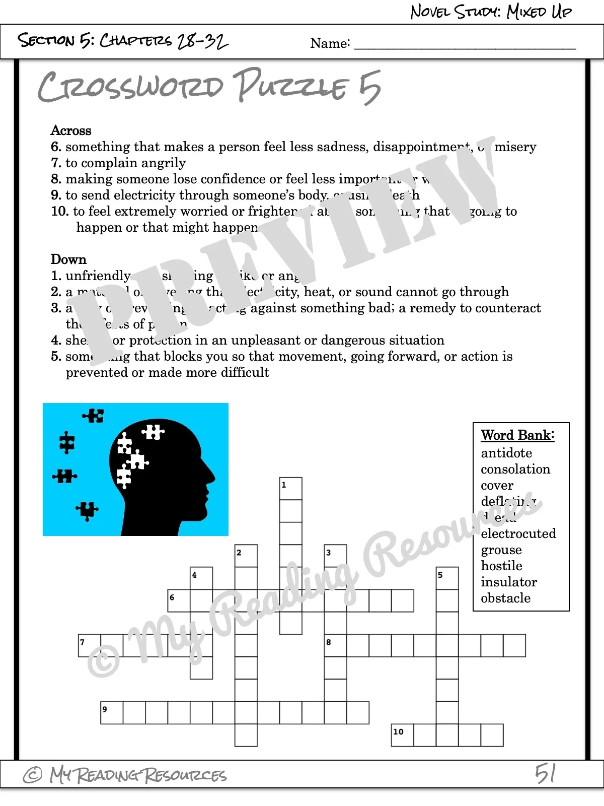 Mixed Up Novel Study My Reading Resources Mixed Up Novel Study My Reading Resources