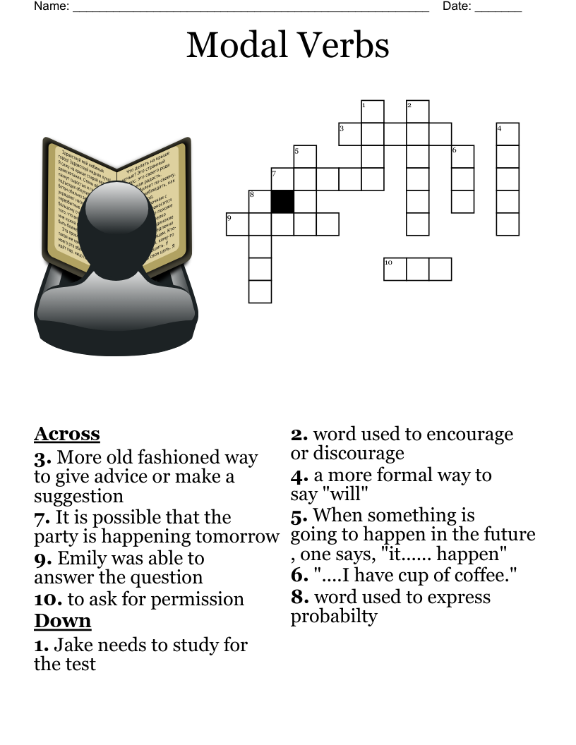 Modal Verbs Crossword WordMint