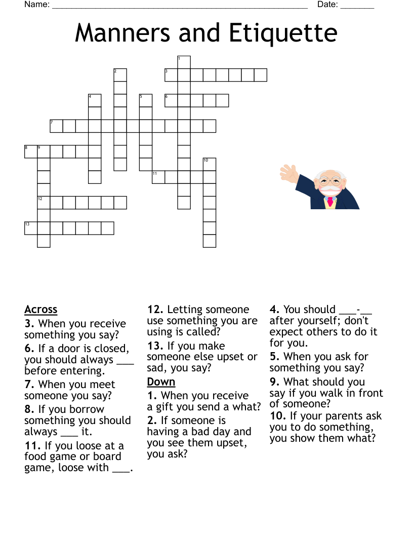 Music Class Crossword WordMint