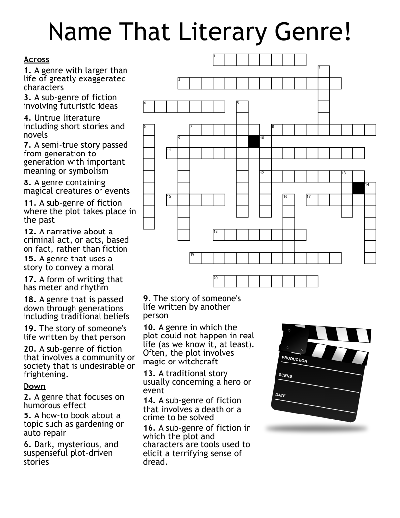 Musical Genres Crossword WordMint