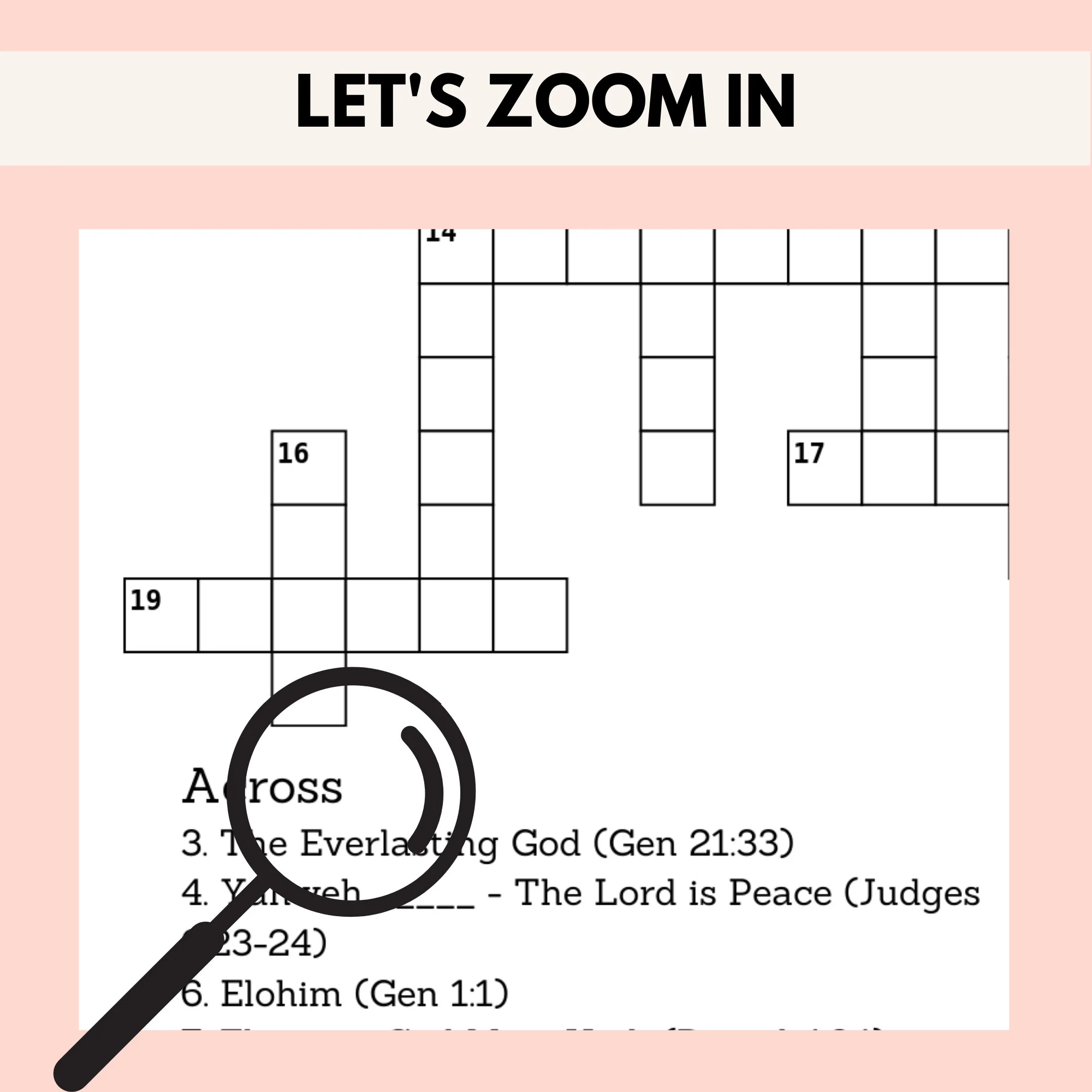 Names Of God Crossword Puzzle Printable Crossword For Kids And Adults Bible Study Resource Family Friendly Game Etsy Norway