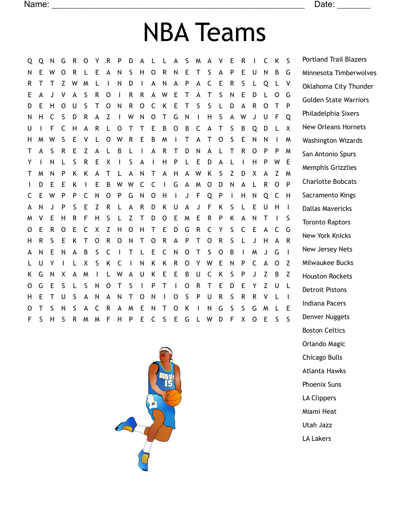 NBA Crossword WordMint NBA Crossword WordMint