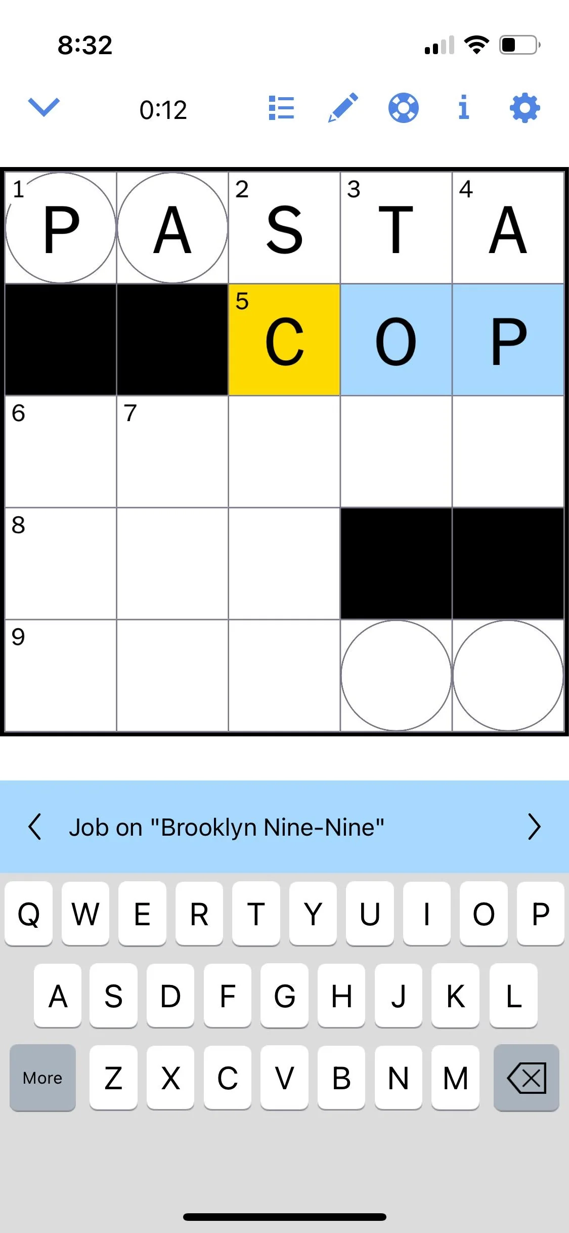 Never Answered A Crossword Clue So Fast R brooklynninenine