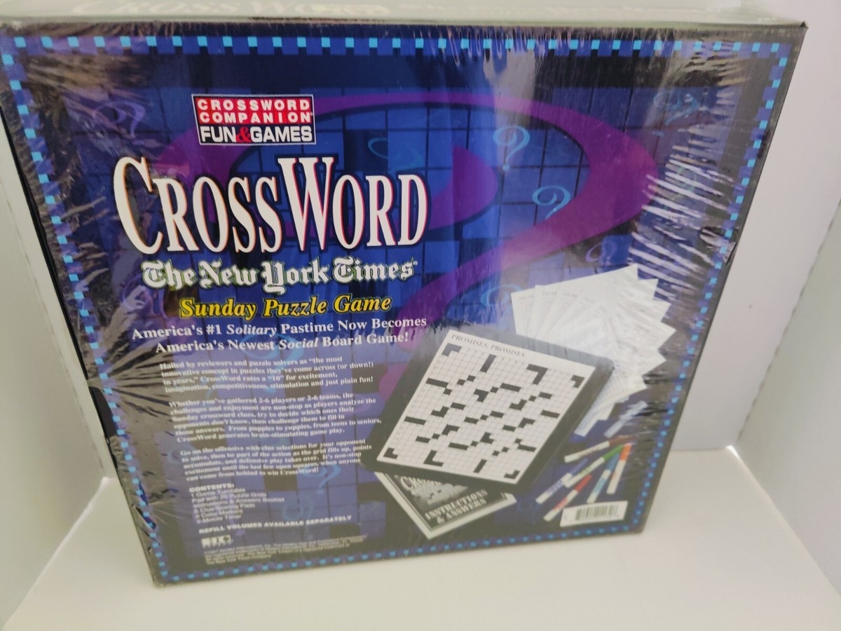 NIB The New York Times Sunday Puzzle Game CROSSWORD Companion 2 6 Plyr 1997 EBay