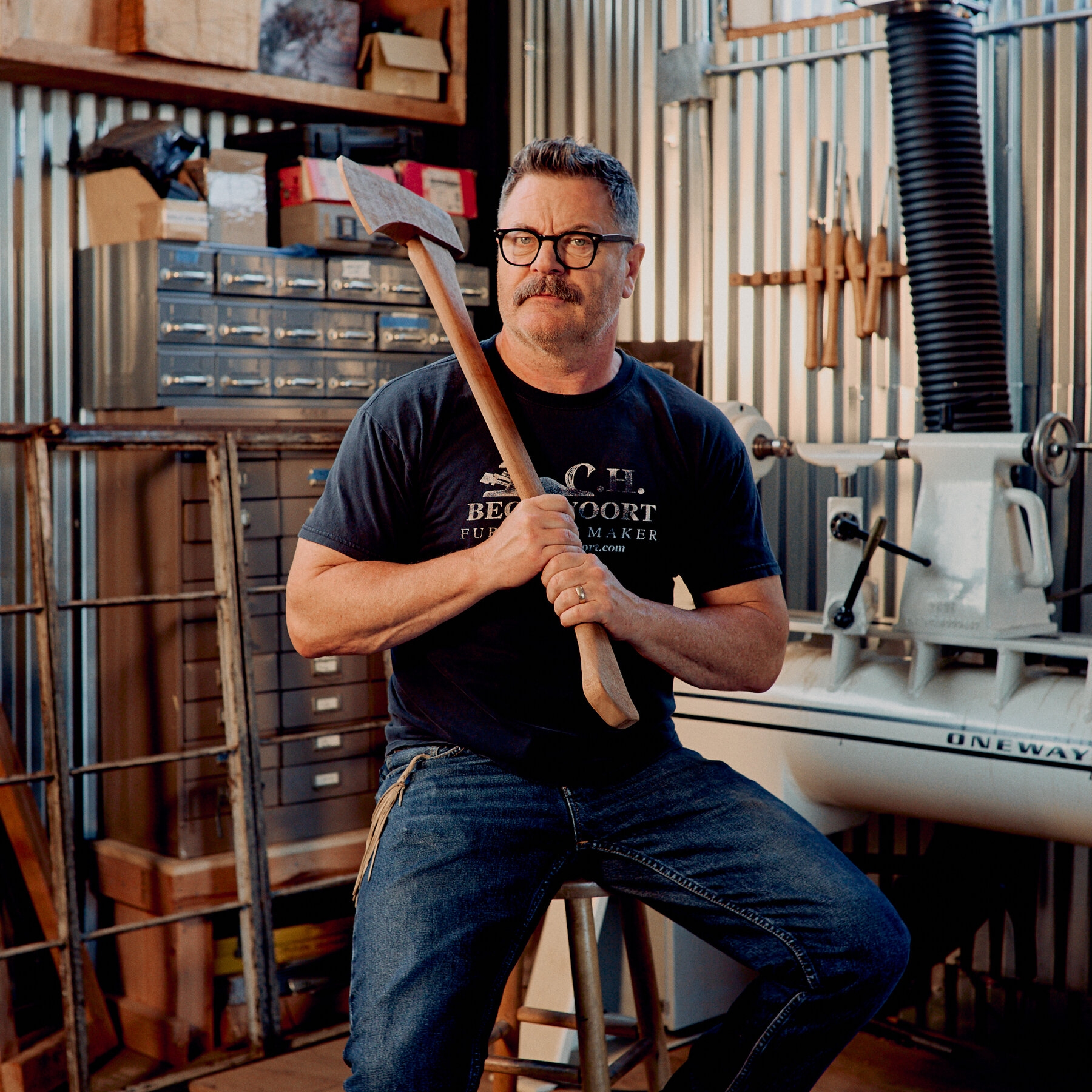 Nick Offerman Actor Woodworker Author And Husband The New York Times