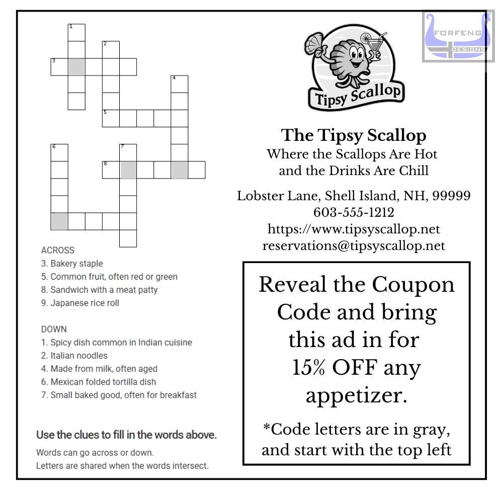 Offer A Coupon Code Hidden In A Puzzle By Heather Turner