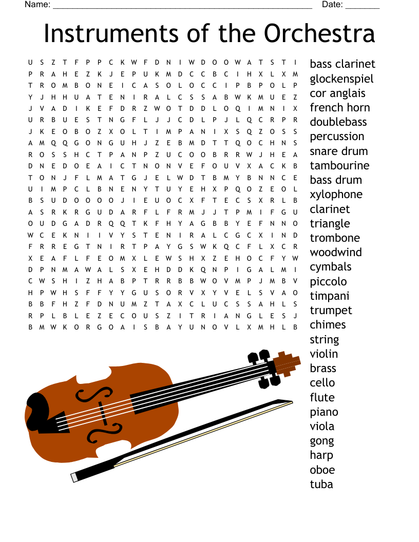 Orchestra Crossword WordMint