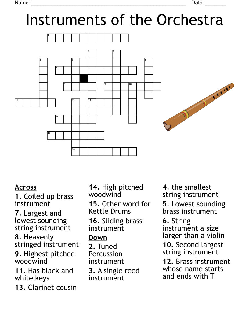 Orchestra Crossword WordMint