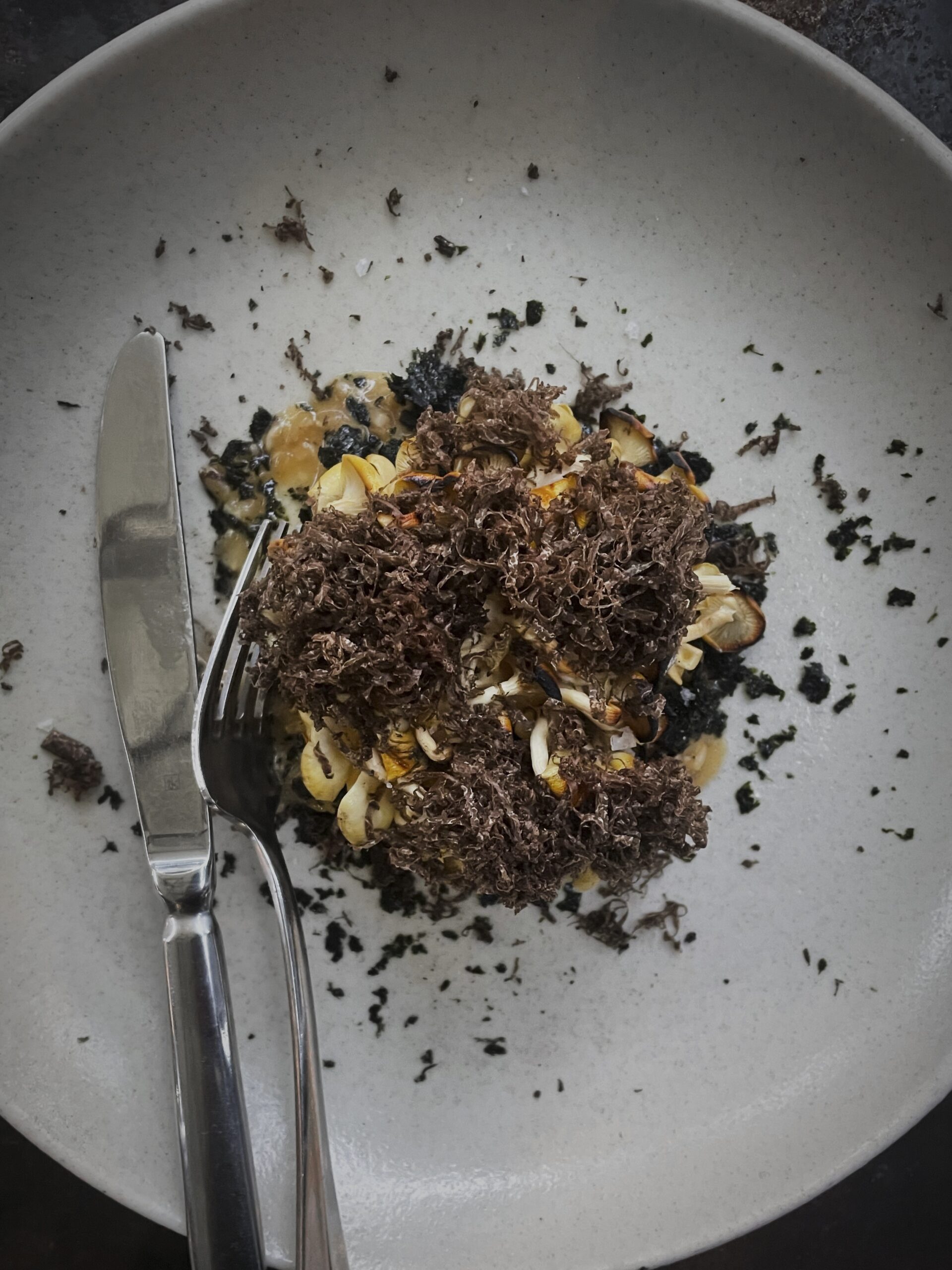 Oyster Mushrooms And Buckwheat Porridge With Miso Seaweed And Truffle The Saturday Paper