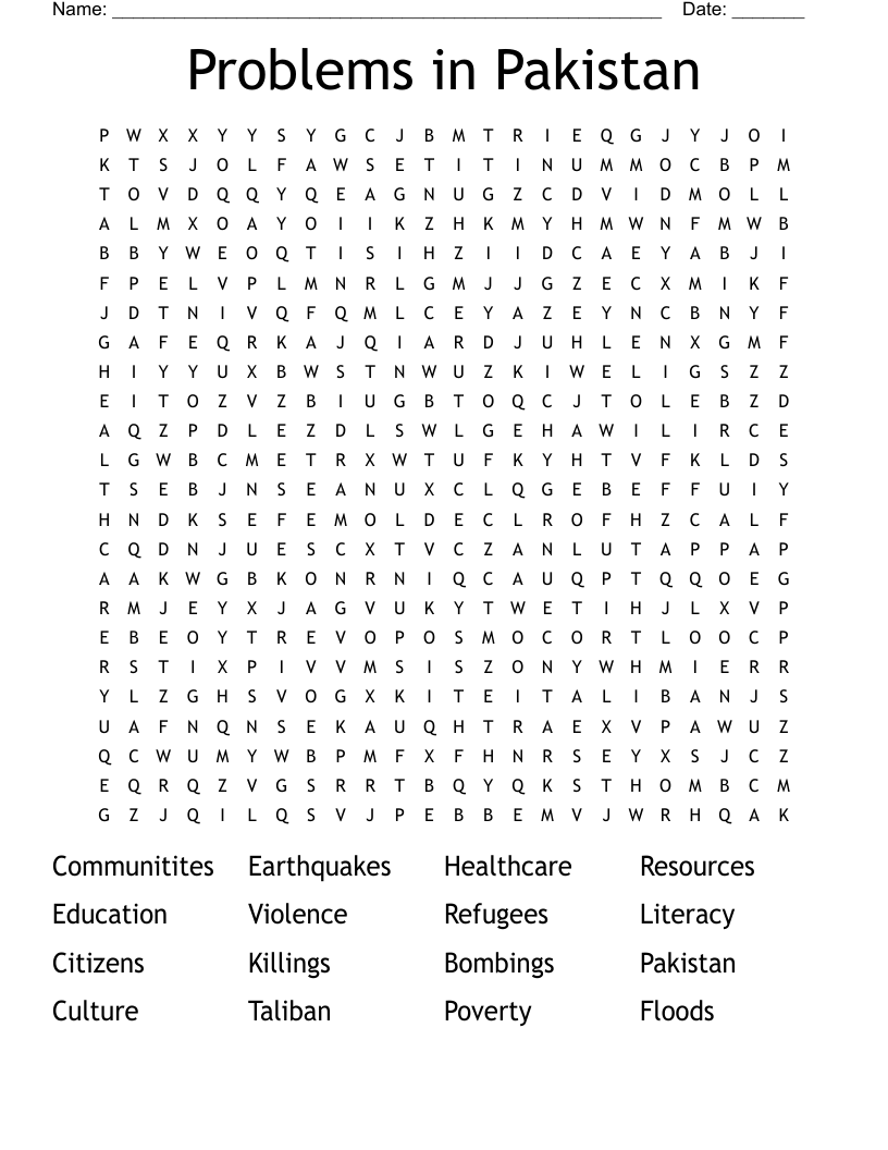 Pakistan Crossword WordMint