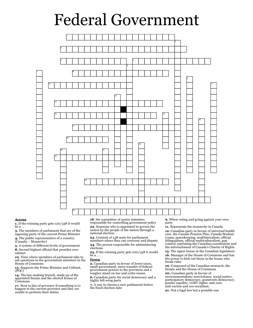 Parliamentary Democracy Crossword WordMint Parliamentary Democracy Crossword WordMint