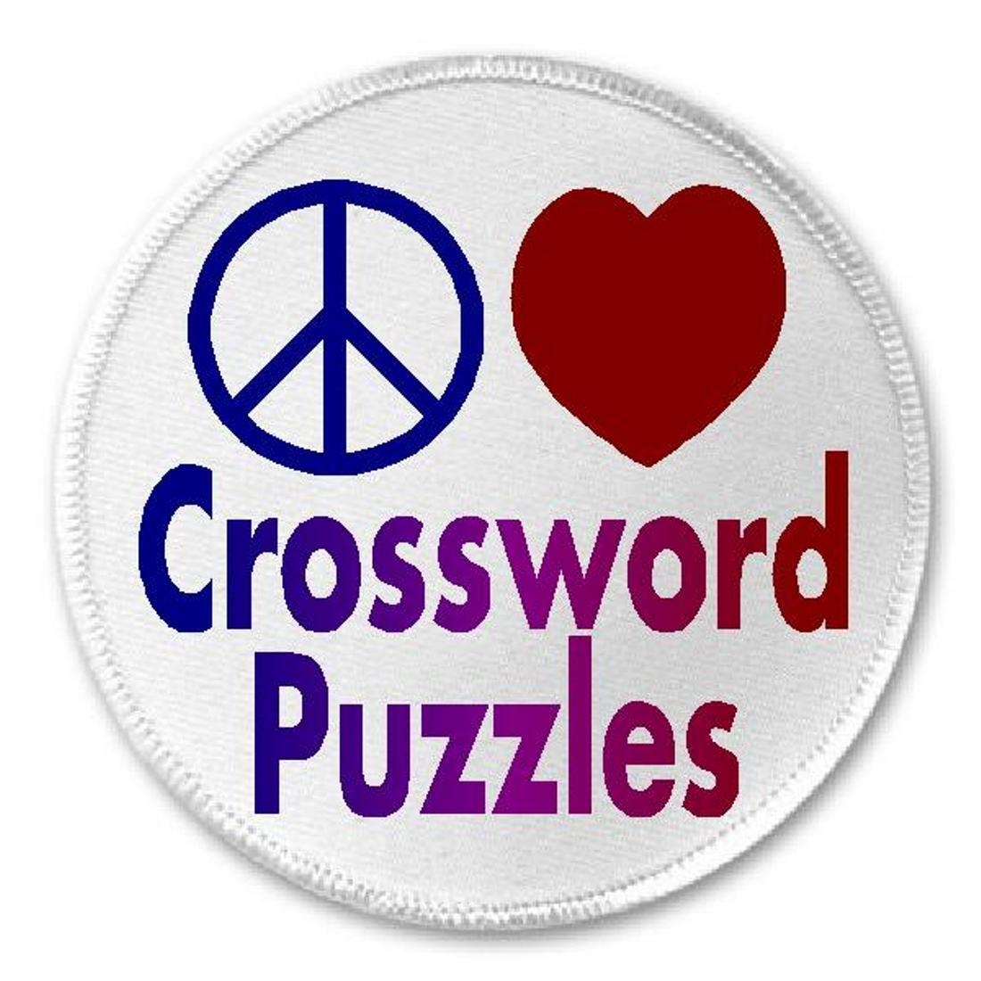 Peace Love Crossword Puzzles 3 Sew Iron On Patch Hobby EBay