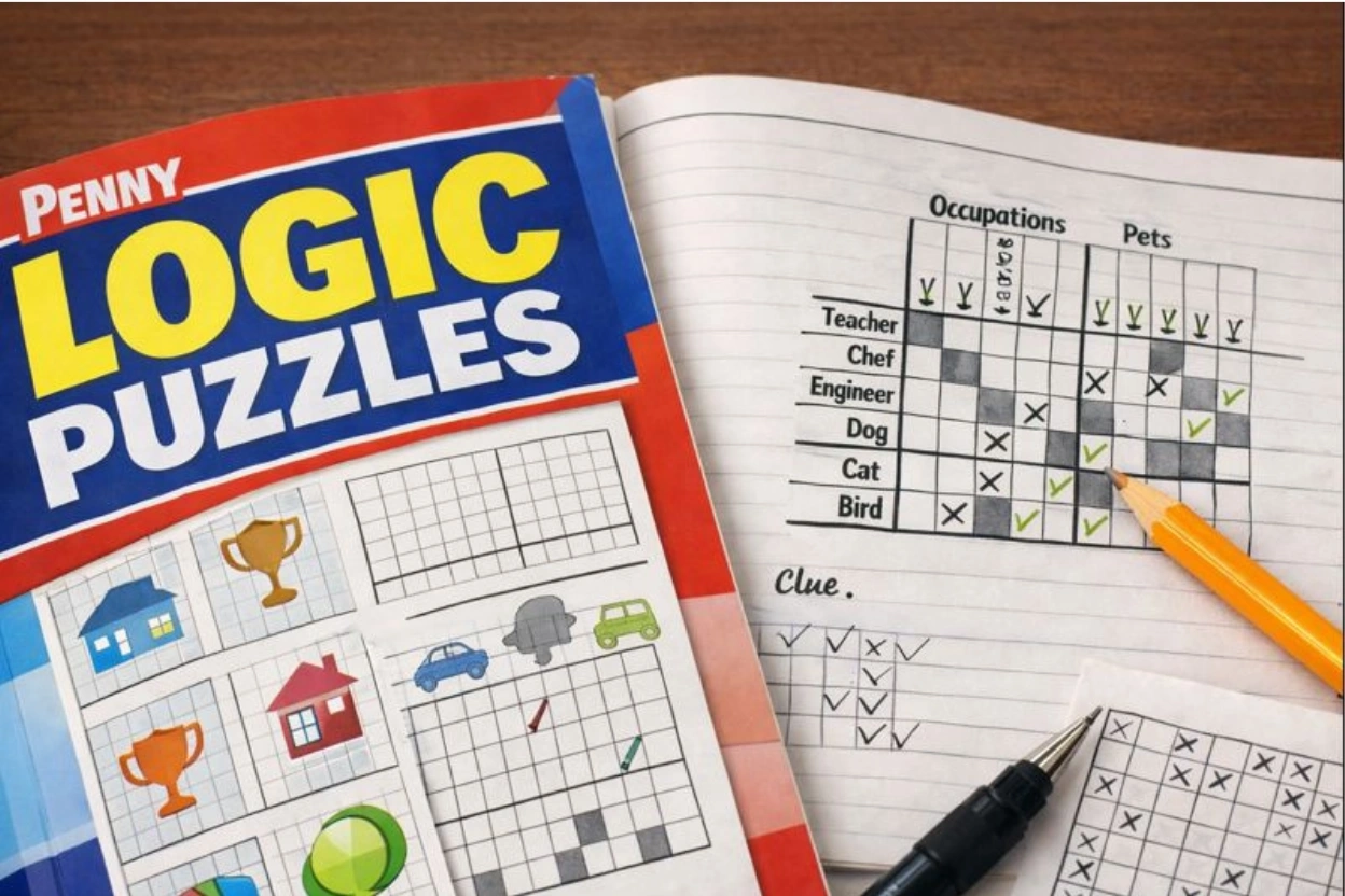 Penny Dell Logic Puzzles For Clear Structured Thinking Cool Math Game Engaging Math Games And Puzzles For All Ages