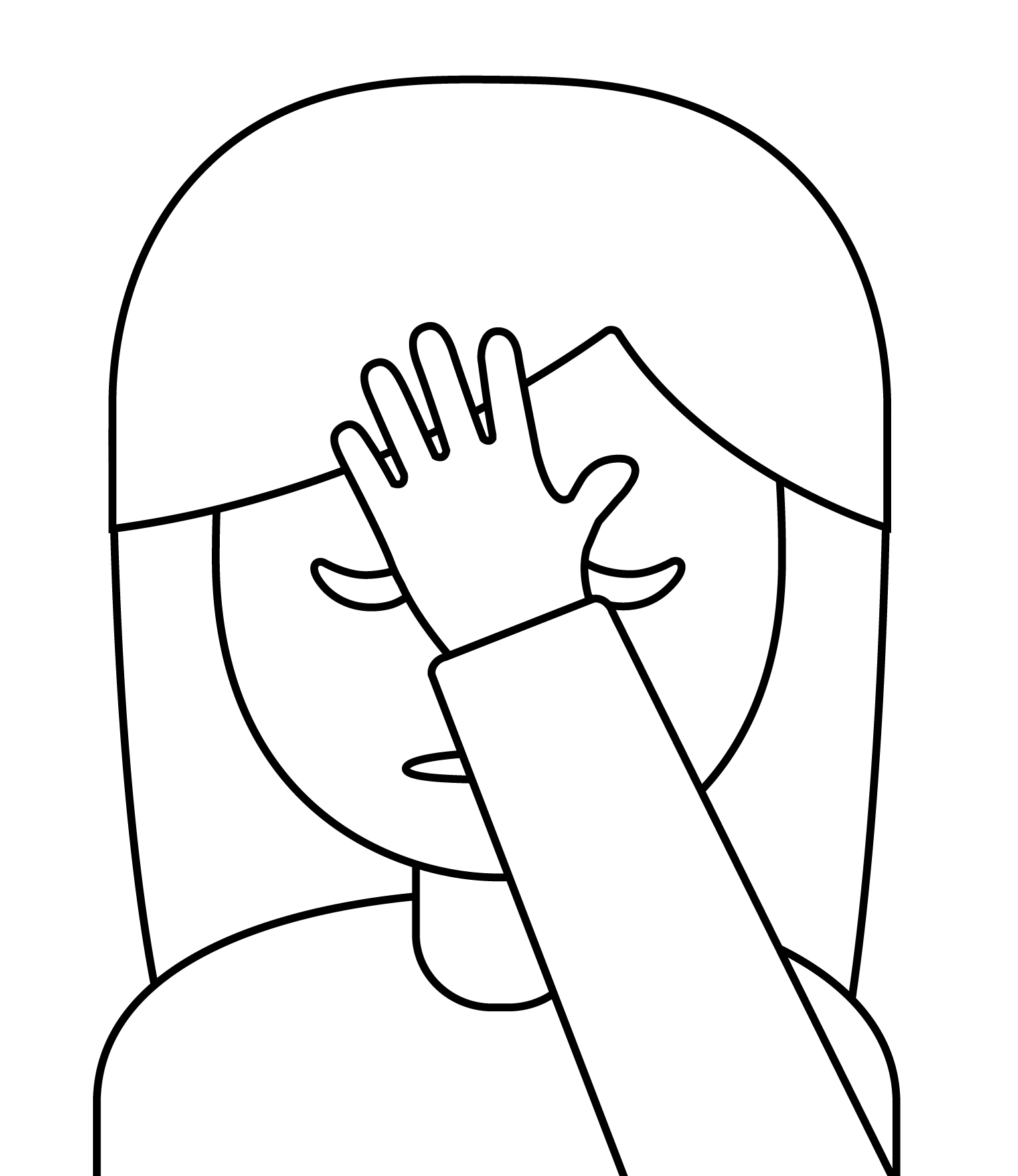 Person Facepalming Emoji Coloring Page Free Printable