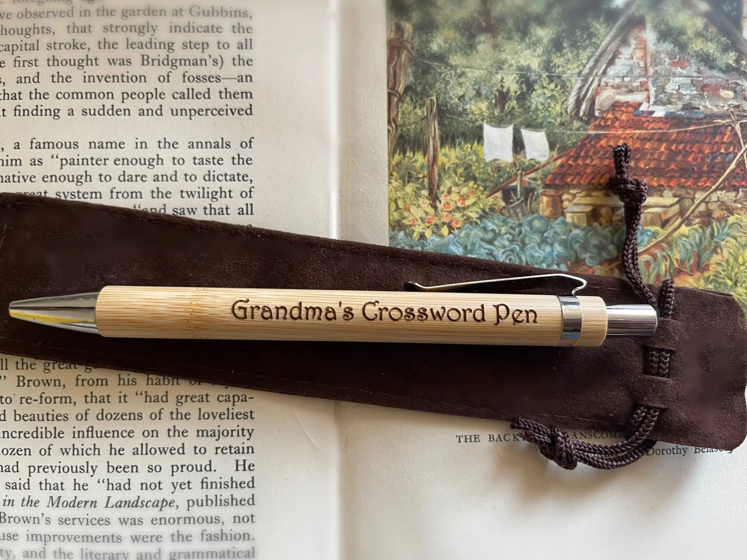 Personalized Grandma Bamboo Pen Crossword Puzzle Gift Etsy