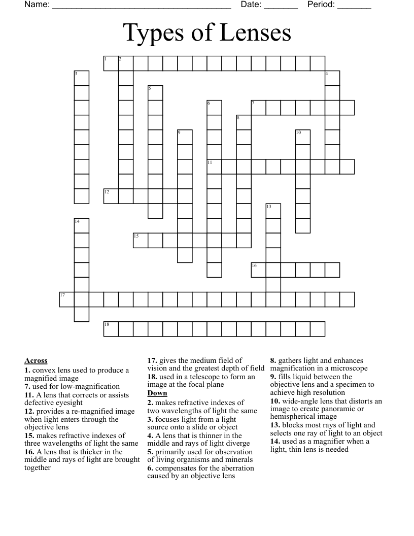 Physics Terms Crossword WordMint