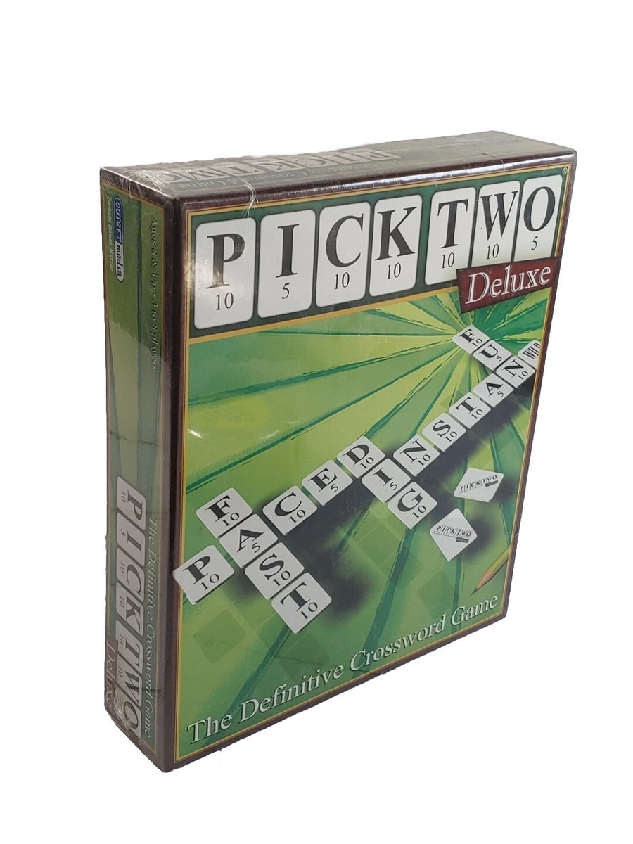 Pick Two Deluxe Crossword Puzzle Tile Fast Pace Family Board Game PickTwo OutSet EBay