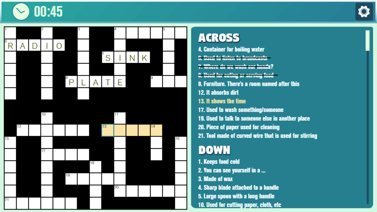 Play Crossword Casual Game Free Online Easy Crossword Puzzles Video Game For Kids Adults