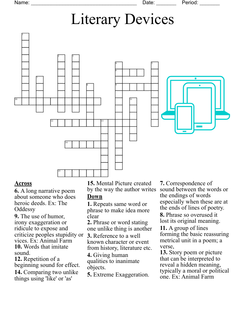 Poetry Terms Word Search WordMint