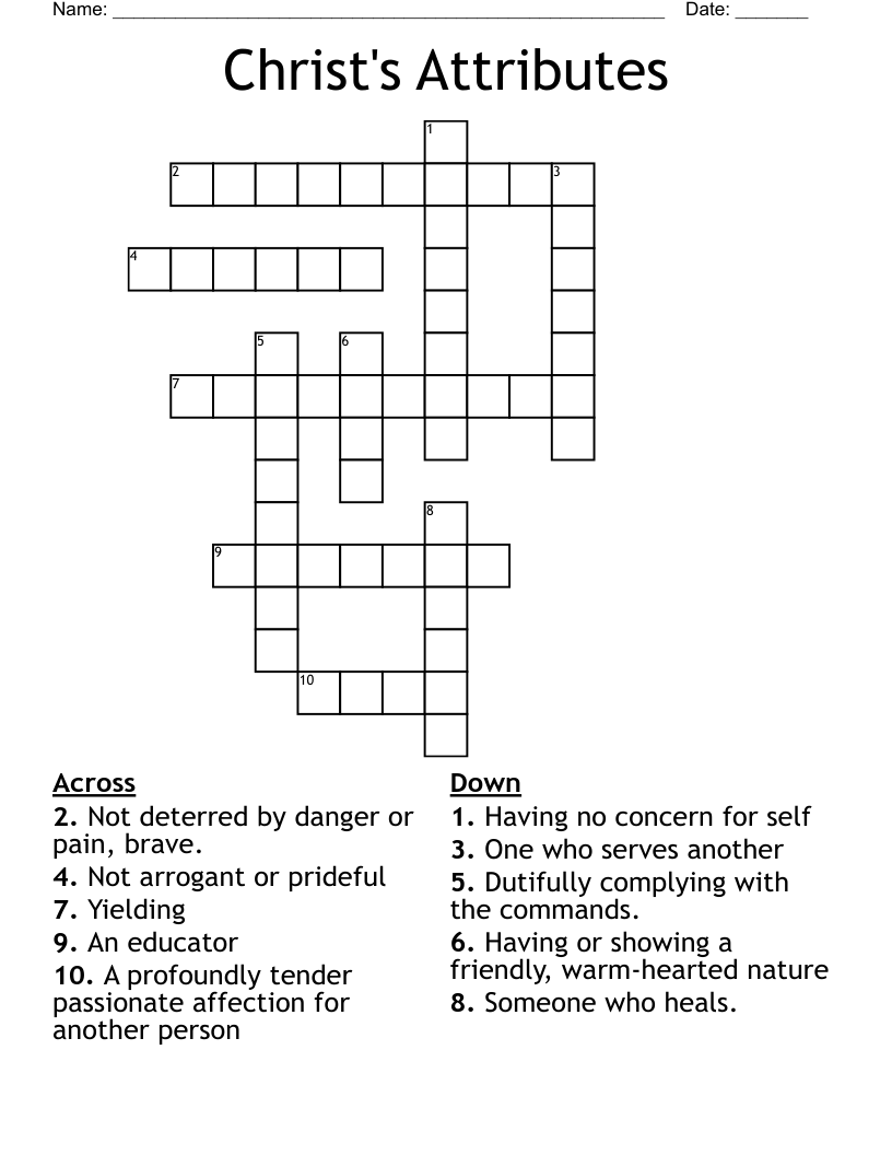 Positive Qualities Crossword WordMint