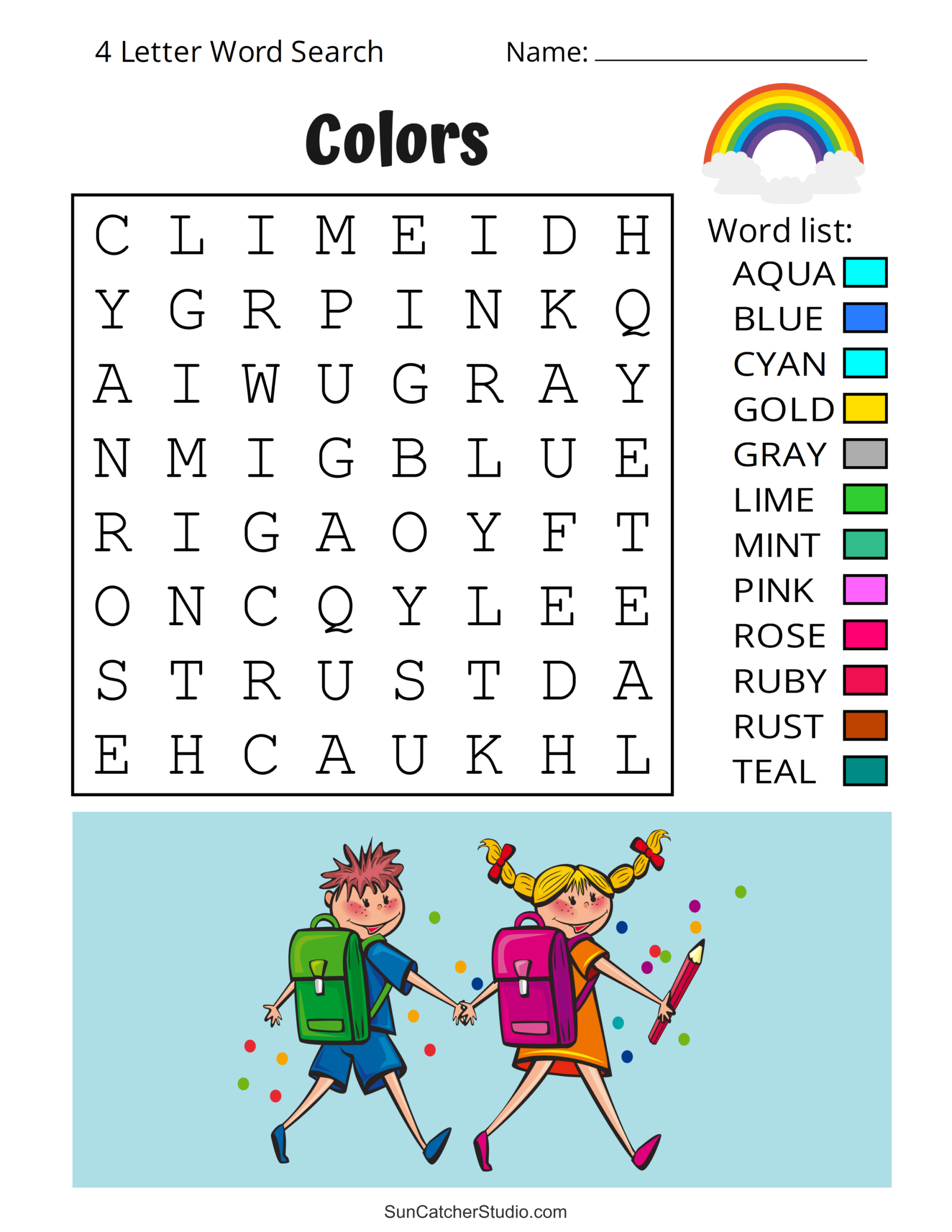 Printable 4 Letter Word Search Puzzles Word Find Free Printables Lettering SVG Files Tools Apps