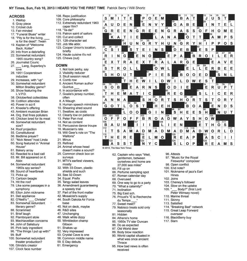 Printable Frank Longo Crossword Puzzles