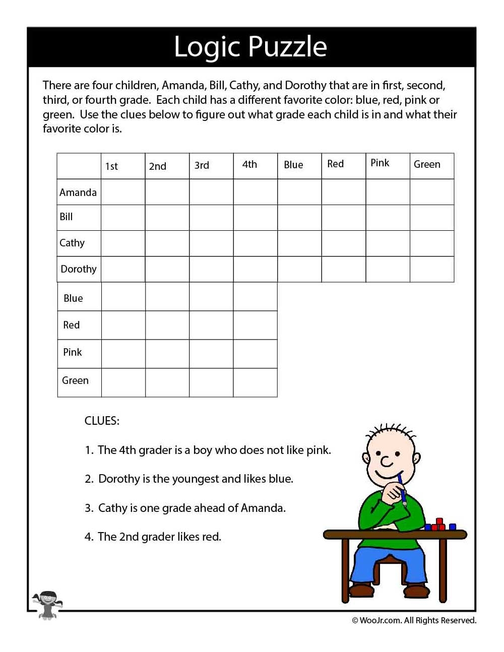 Printable Logic Puzzles For Kids Woo Jr Kids Activities Children s Publishing