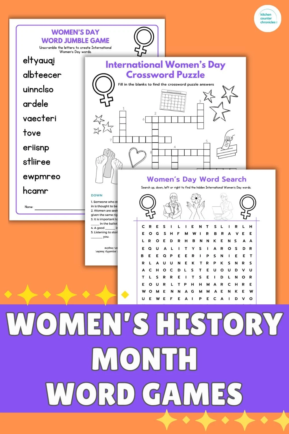 Printable Women s History Month Games