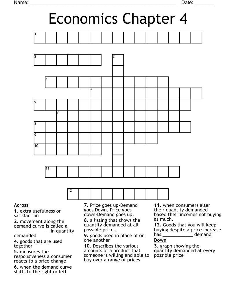 Puzzle Of Demand Crossword WordMint